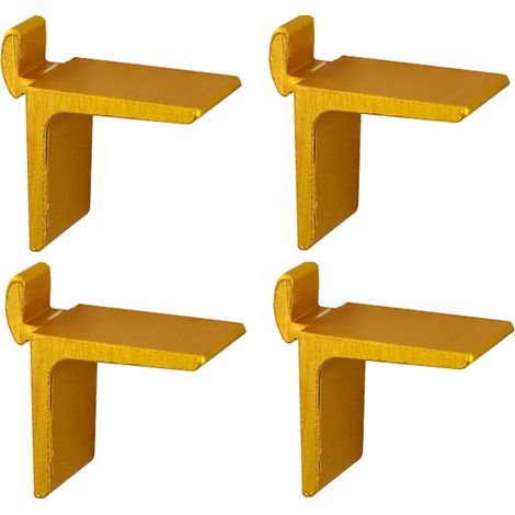 cyclingcolors 4x reggipiano cremagliera perni alluminio oro supporto mensole staff tasselli scaffale (1/3)