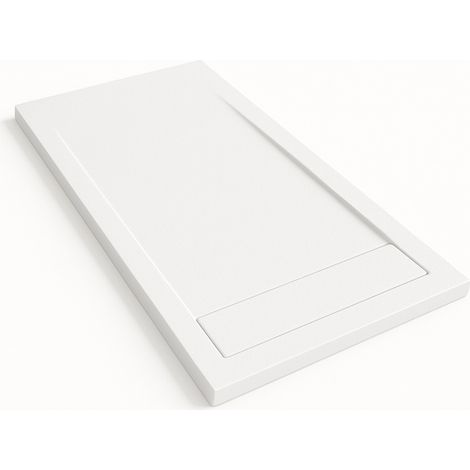 Duschwanne Bidai mit Rahmen Farbe Weiß RAL 9003 70x150cm Abdeckung in Weiß