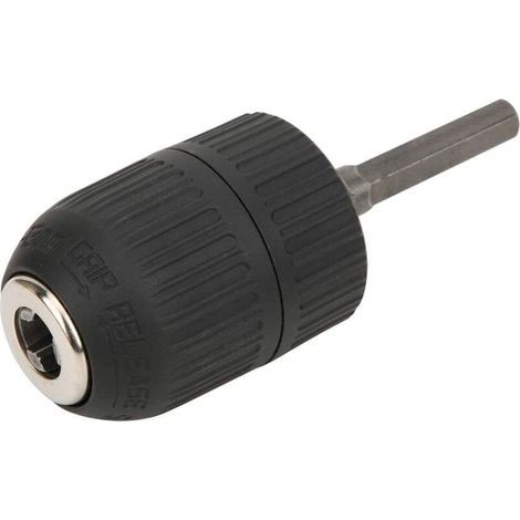 0.8-10mm 3/8-24UNF Mandrin Porte Foret sans Clé avec Porte Douille Hexagonale 1/4 Accessoires pour Perceuse (1/4)