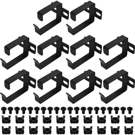 Zehnteiliges Kabelgestell, D-förmiger Haken-Kabelorganisator für die vertikale Kabelführung in Netzwerkschränken. (1/5)