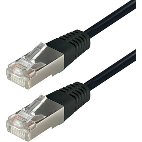 Patchcable cat 5e da spina 8/8 occidentale (rj45) a spina 8/8 occidentale (rj45), nero, 9,0 m