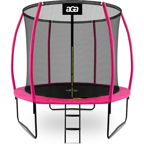 Aga SPORT EXCLUSIVE Trampolino 250 cm Rosa + rete di protezione + scala