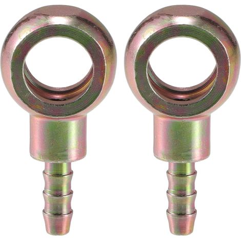 Boulon de banjo universel 12mm ID Raccord de tuyau adaptateur de raccord de barbelé en bronze métallique pour moto voiture lot de 2 (1/5)