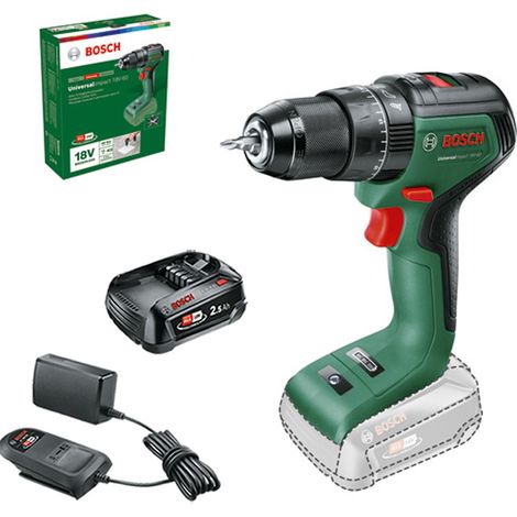 Bosch 06039D7100 Cordless 18v Combi Drill UniversalImpact + 2.5AH Battery kit
