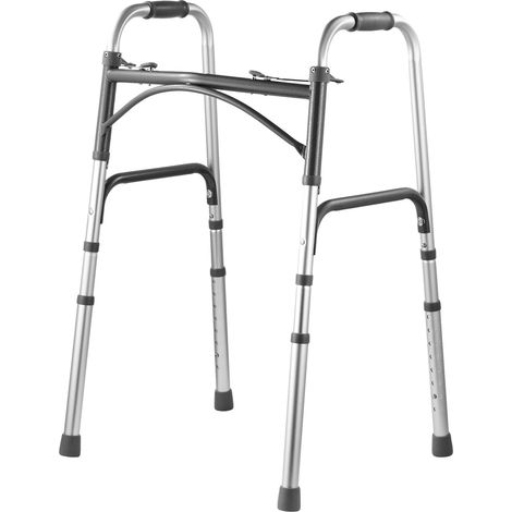 Klappgehhilfe, unterstützt bis zu 350 lbs, verstellbare Höhe von 32,3 bis 39,4 Zoll, Aluminiumkonstruktion, leicht, kompakt für die Aufbewahrung (1/5)