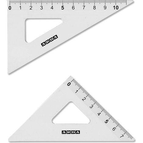 COPPIA SQUADRE 45° 12CM ALLUMINIO (1/3)