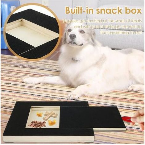 Griffoir à griffes pour chien - Avec boîte à friandises - Carré - Sans stress - Pour tous les types de chiens (1/5)