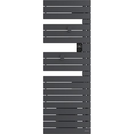 ATLANTIC - Sèche-serviettes connecté Nefertiti mât à gauche 500W graphite - 850030 (1/5)