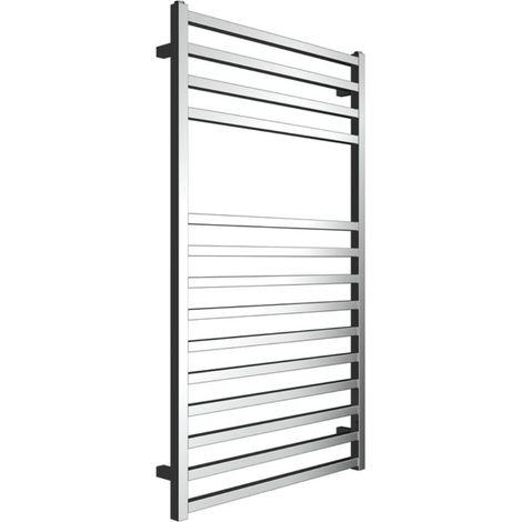 Termoarredo bagno scaldasalviette forma square calorifero termosifone cromo lucido finitura- cromo lucido - misure h1200xl600xi570 mm - confezione 1 (1/4)