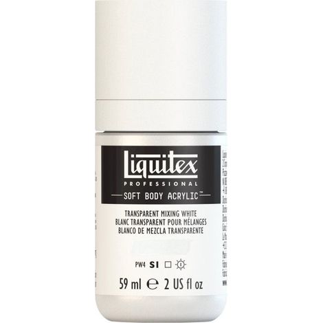 Peinture acrylique Soft Body Liquitex Professional blanc transparent 59ml (1/3)