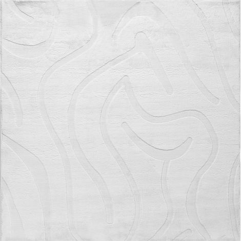 Teppich SELVORI Cremeweiß 160 x 160 cm