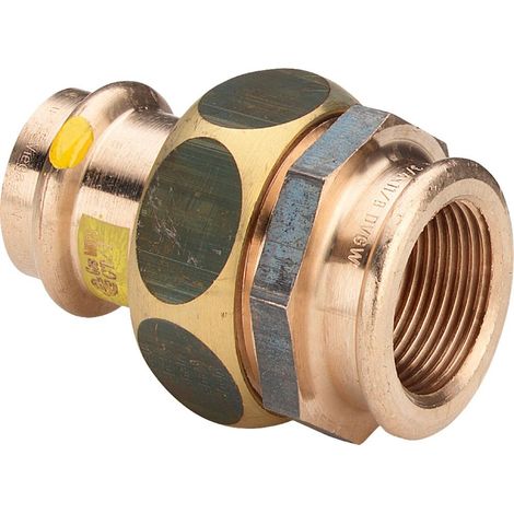Viega Sanpress Inox G Raccordo a vite di transizione Profipress G, d 15mm, Rp 1/2 bronzo rosso Modello 2652, 379322