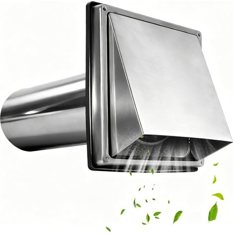 Grille Aération Extérieur,Cache De Ventilation De Sèche-Linge De 4 Pouces/100mm(Extérieur),Avec Rallonge Amovible Et Mousse Insonorisante,Pour Une Utilisation Domestique Extérieure Des Conduits d'Air (1/5)