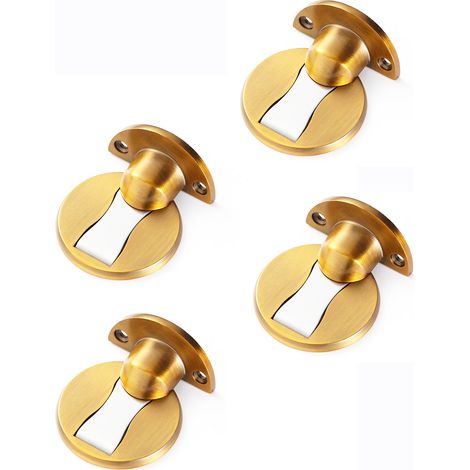 Butée Porte Magnétique Support Loquet Butoir 304 Résistant(4pcs,Jaune) 4pcs Acier Inoxydable Métal Jaune (1/5)