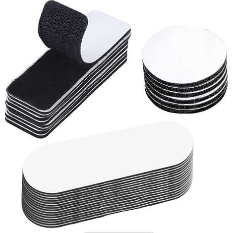 Ruban adhésif double face (60 feuilles), ruban adhésif noir, convient aux murs, sols, métal, plastique, objets ménagers, projets de bricolage, forte adhérence, réutilisable. (1/5)