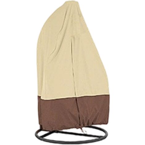 Housse de protection imperméable et solaire pour balancelle de jardin ou chaise suspendue.Beige