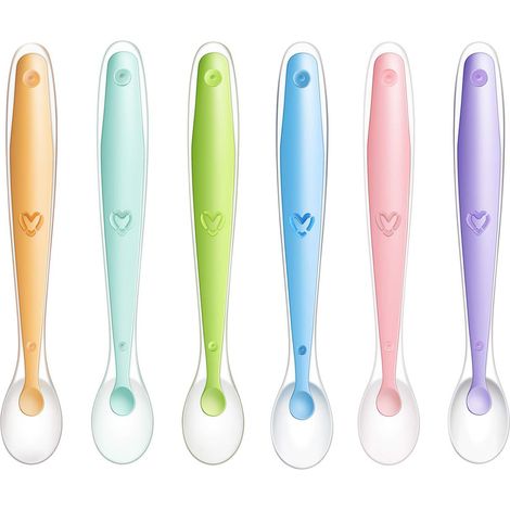 Cuillère En Silicone Pour Bébé - Cuillère D'apprentissage Pour Enfants - Sans BPA - 6 Pièces (1/5)