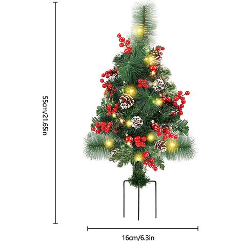 Guirlande lumineuse solaire pour sapin de Noël extérieur - Décorations lumineuses de jardin (1/4)