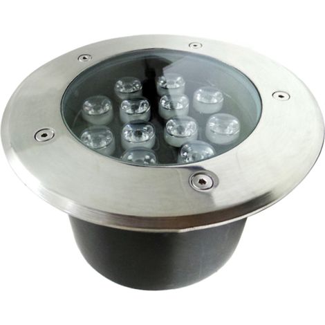 Faretto LED incasso 12W 230v 12x1w calpestabile carrabile F24-12X1WLuce Calda 3000k (1/5)