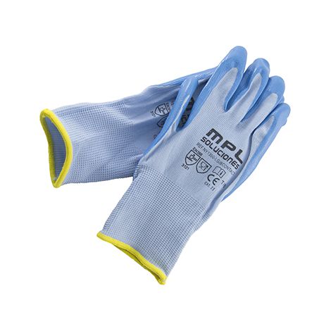 GUANTE NY/NITRILO AZUL ALIMENTARIO T-8 PAR (1/3)