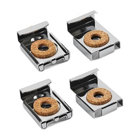 Pinces en fer pour miroirs, lot de 4, argentées (1/5)