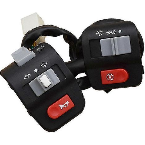 Commande de clignotants et de klaxon pour guidon de moto DC12V (1/5)