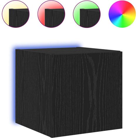 Maison Exclusive - TV-Wandschrank mit LED Schwarz Eichen-Optik 30