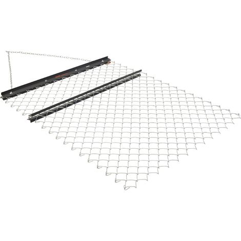 VEVOR Herse Trainee a Chaine, 1520x1240 mm, Niveleur deAllee Remorquable Tapis de Trainage Nivellement de Paysage Preparation de Gazon, pour Tracteur, VTT, UTV, Allee de Gravier, Ferme, Champ, Noir