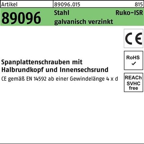 Vis pour panneaux d'aggloméré R 89096 HAKO ISR 4 x 60 -T20 Acier zingué galv. 200p. FS
