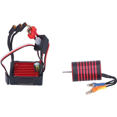 Voiture télécommandée en alliage d'aluminium 3300KV, moteur 2435 avec variateur électronique de vitesse (ESC) 25A, accessoire RC (1/5)