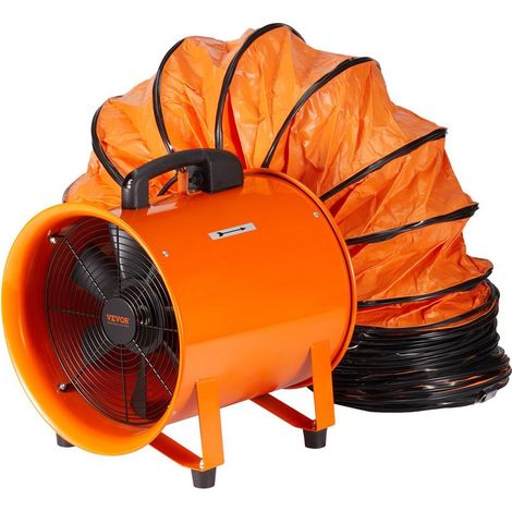 Kit Tuyau 5 m Extracteur d'Air Industriel 254 mm 255 W Évacuation des Fumées Débit Puissant 2922 m³/h (1/5)