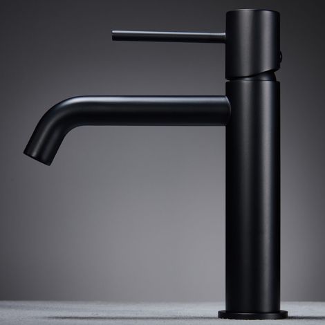 Imex -  Grifo Monomando Lavabo Caño Bajo Negro Serie Monza (1/5)