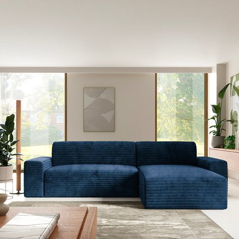 3-Sitz-Wende-Ecksofa mit Bettkasten Fabio Dunkelblau (1/5)