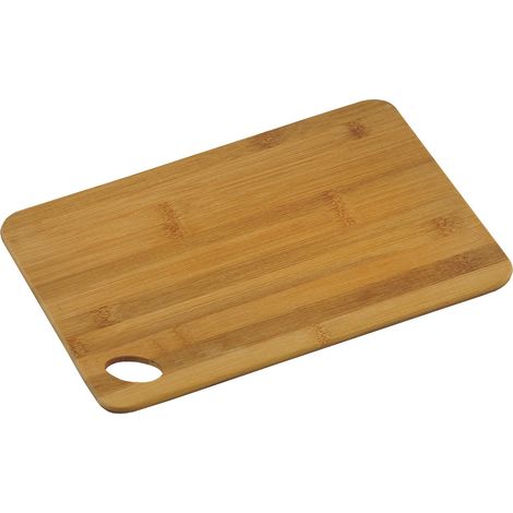 Planche à découper en bambou naturel, 34 x 22 x 1,2 cm