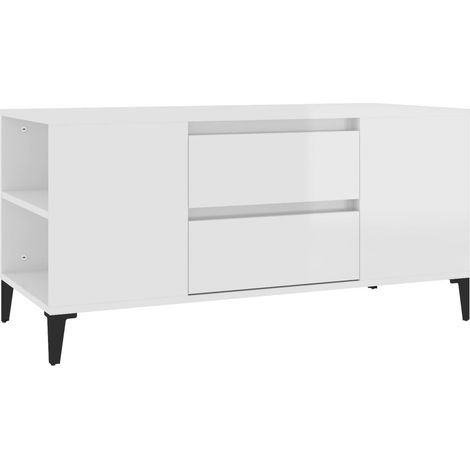 Maison Exclusive - TV-Schrank Hochglanz-Weiß 102x44,5x50 cm Holzw