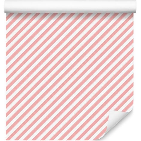 Papier peint à rayures fines, corail, pour salon et chambre, 50 x 1000 cm (1/5)