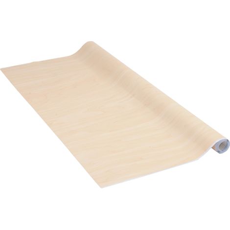 Papier adhésif Érable Aspect bois Blanc 45 cm x 3 m, Épaisseur 95μ Film autocollant pour meuble et cuisine, film décoratif, papier peint PVC sans phtalates Fabriqué en UE (1/5)