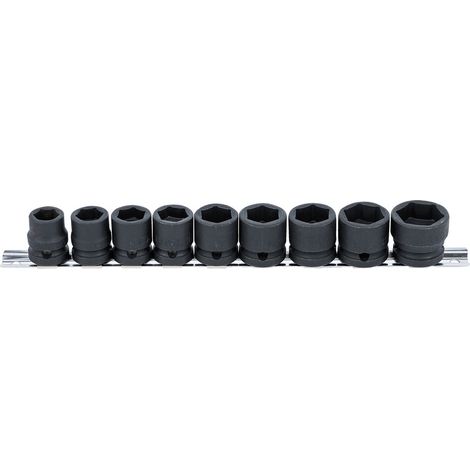 Jeu de 9 douilles a choc bgs impact extra plates 6 pans carre 1/2 de 13 à 24 mm (1/3)