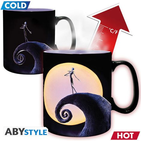 ABYstyle 3665361172642 Tazza Termosensibile Cambiacolore Nightmare Before Christmas 460 ml colore Nero