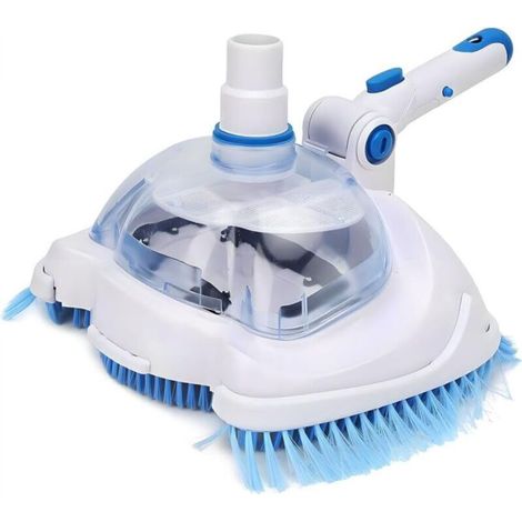 Manual Pool Vacuum Head, Portable Adjustable Handle, ABS Material, Filter Protection, Easy Pool Cleaning (1/4)