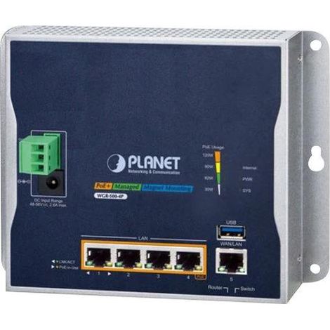 Router industrial Planet Gigabit servidor DHCP seguridad VLAN (1/2)