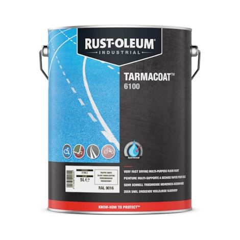 Peinture Sol Extérieur Tarmacoat Blanc Monocomposant, Résistance Trafic, Blanc Ral 9016 - Bhappy
