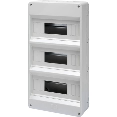 Centralino Protetto Senza Porta Pareti con centrini di foratura predisposto per alloggiamento morsettiere IP40 36 Moduli (12x3)