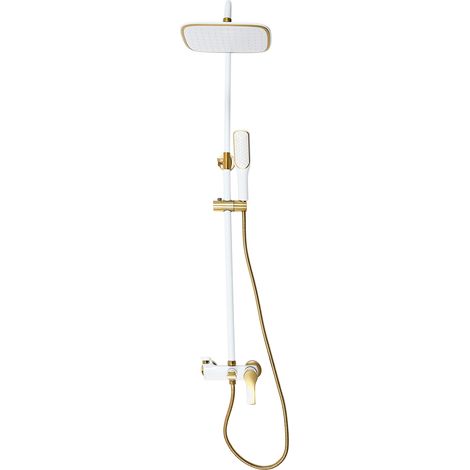 YISSALE – Barre de douche réglable en hauteur – Douchette à main 3 modes – Acier inoxydable et laiton – Design moderne et élégant (1/5)