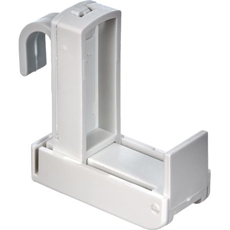 Gardinia Supporto a Clip per Asta da Tenda, Bianco, 0.1, 2 unità (1/4)