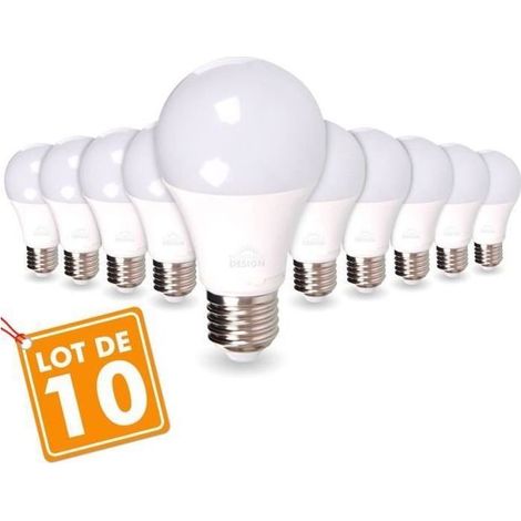 LOT de 10 AMPOULES LED E27 14W Eq 100W (Blanc chaud 2700K) (1/5)