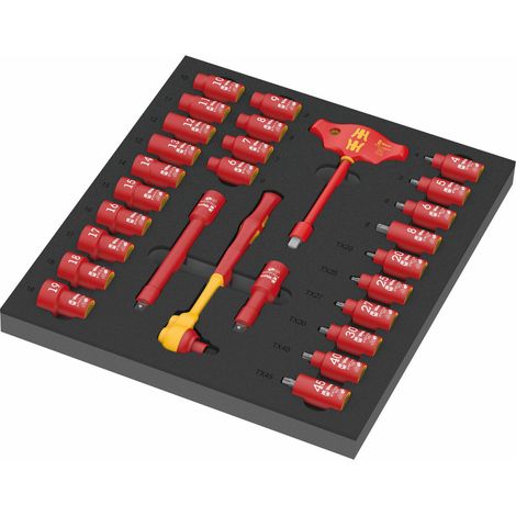 Wera 9726 Schaumstoffeinlage 8007 B Zyklop VDE Set 1, 28-teilig
