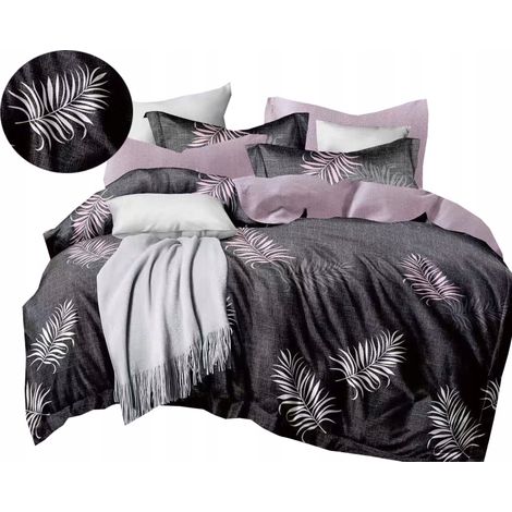 Parure de lit en flanelle chaude 200x220 + taies d'oreiller, 3 pièces, motif floral polonais (1/5)