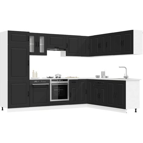 vidaXL Ensemble d'armoires de cuisine 14 pcs Kalmar bois d'ingénierie (1/5)