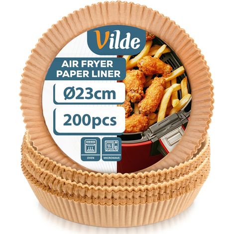 Feuilles de papier sulfurisé rondes pour friteuse à air chaud, 23 cm, 200 pièces. (1/5)